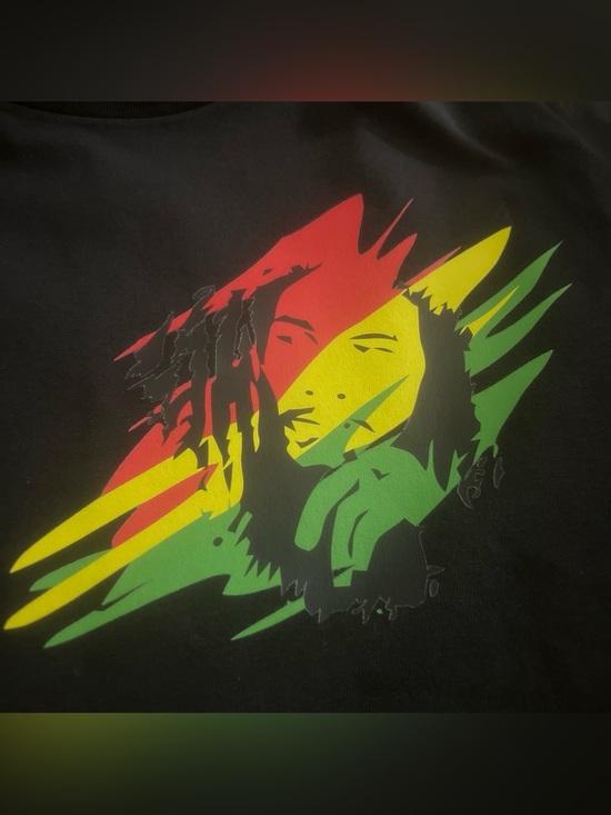Urban Outfitters Other - Bob Marley Graphic Tee with Red, Yellow & Green Face Print